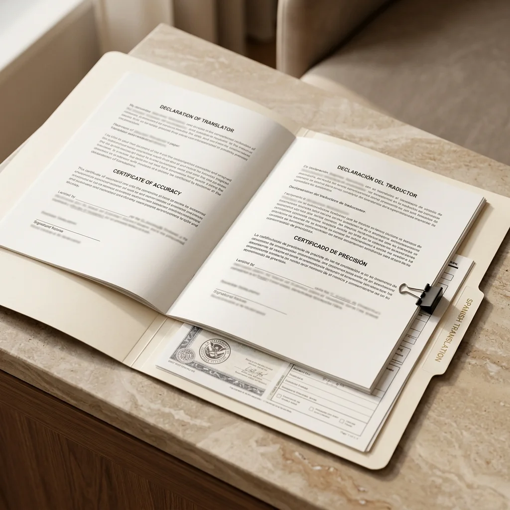 Certified Spanish document translation services for legal, medical, and immigration paperwork