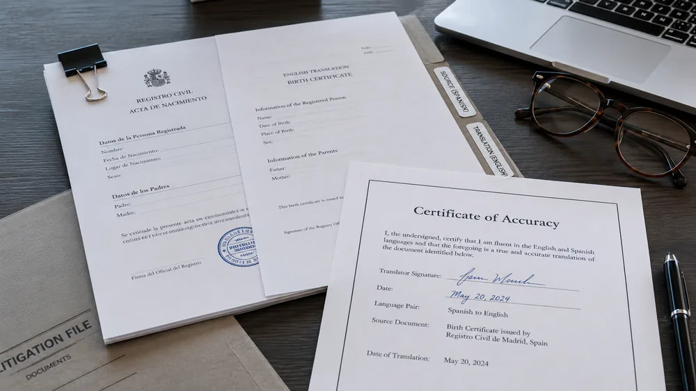 The Certificate of Accuracy: What Attorneys Should Check Before a Translated Document Reaches Discovery